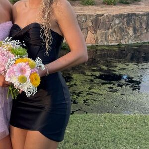 GB Black Strapless Dress